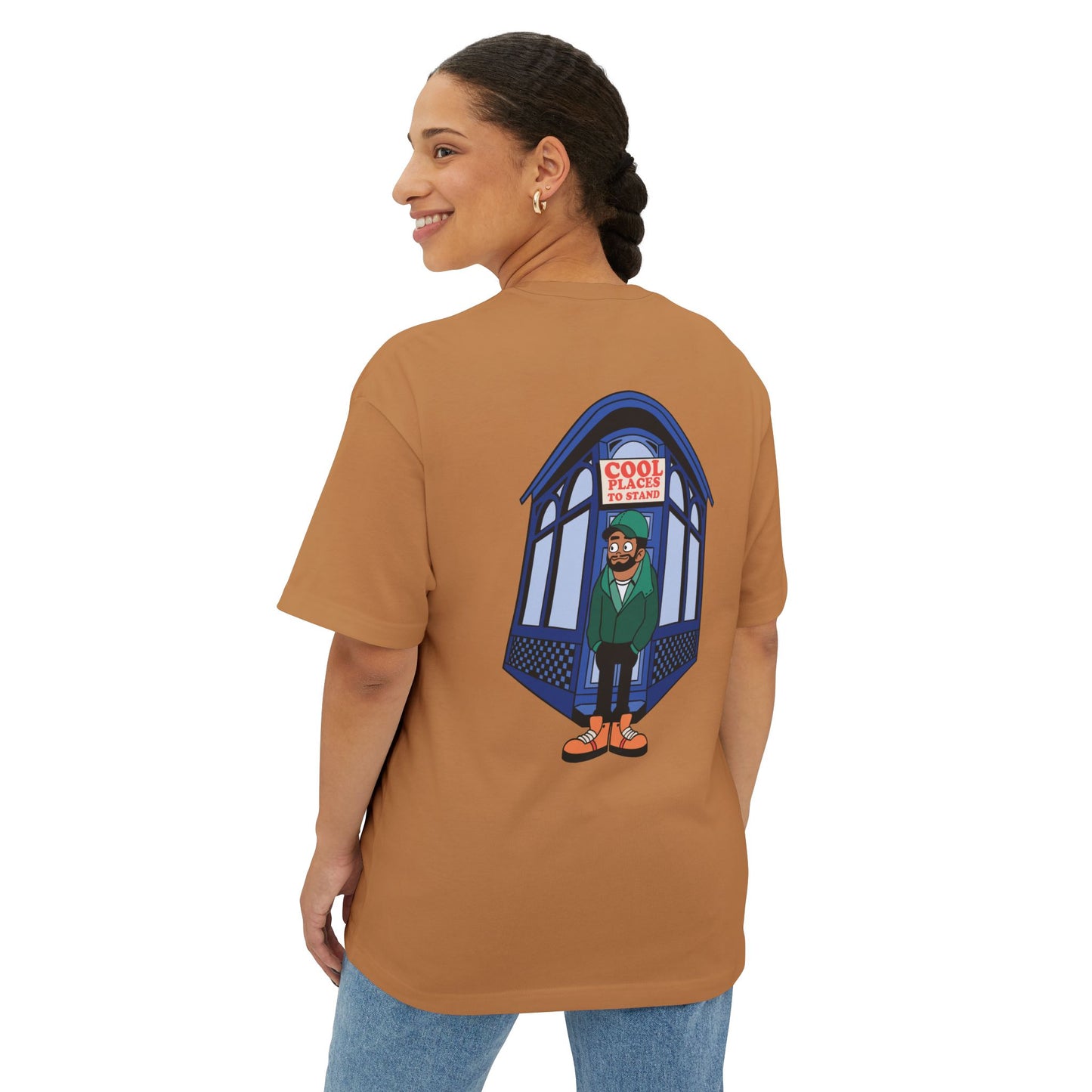 Cool Places To Stand Heavy weight Tee in Color